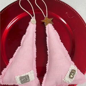 Hand Crafted Pink Holiday Ornaments